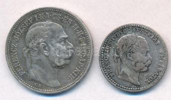 1915. 1K Ag "Ferenc József" + Ausztria 1870. 10kr Ag "Ferenc József" T:2,2-