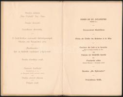 1937 Biczó András (1888-1957): Hotel Ritz Dunapalota Budapest illusztrált szilveszteri menükártya, m...
