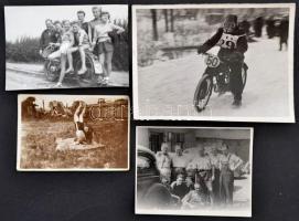 cca 1930-1953 ifj. Szamosi Andor autójavító szerviztulajdonos, motorversenyző fotóhagyatéka, 126 db ...