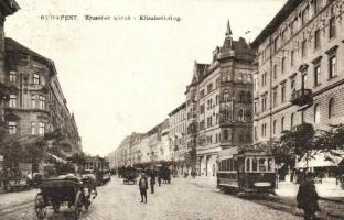 Budapest VII. Erzsébet körút, villamosok (EK)