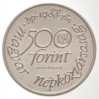 1988. 500Ft Ag "Világ vadvédelmi alap" "PRÓBAVERET jelzéssel T:BU / Hungary 1988. 500...