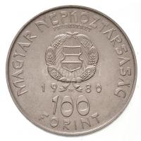 1980. 100Ft Ni "Szovjet-magyar közös űrrepülés", "PRÓBAVERET" jelzéssel T:1 / Hu...