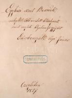 1857 Odrai (Odrobenyák) János (1825-1896) ceglédi káplán, később gödöllői plébános majd alesperes ál...