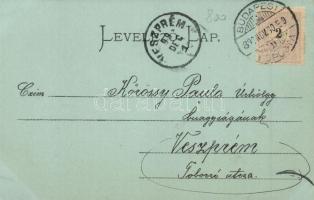 1899 Budapest I. Mátyás templom, rakpart, gőzhajó (EK)