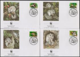 WWF: Nagy pele sor + 4 db FDC WWF: Edible dormouse set + 4 FDC