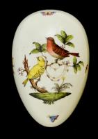 Herendi Rothschild mintás tojás, kézzel festett, jelzett, hibátlan, 16×10×10 cm