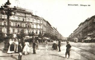 Budapest VI. Oktogon tér, villamos, Altenburger János üzlete
