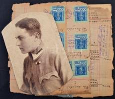 Vegyes papírrégiség tétel: Légiposta, levelek, számlák, okmányok, filatélia, csokipapírok, bizonyítv...