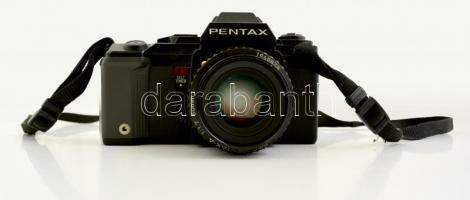 Pentax A3 SLR fényképezőgép SMC pentax A 1:1.7 50 mm objektívvel, elemmel, működőképes állapotban