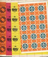 60 db régi magyar levélzáró kis berakóban