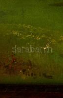 Tscheligi Csűrös Lajos (1913-2003): A mezőn, olaj, vászon, jelzett, fa keretben, 30×38,5 cm