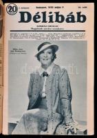 1930-1936 Délibáb folyóirat 4 száma, IV. évf. 18. szám, IX. évf. 29. szám, X. évf. 20., 26. szám. Pa...