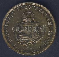 1867. Koronázási zseton "Ferenc József-Erzsébet királynő" Br T:1/2+ pici lapkahiba