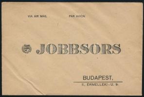 cca 1946 A Jobbsors sorsjegyárusltó, cég Kossuth címeres leragasztott borítékja