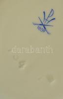 Herendi Eton mintás teás csészealj, kézzel festett, jelzett, egyik sérült, 7 db, d: 15 cm