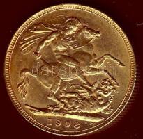 Nagy-Britannia 1908 1Souvereign Au 7,9881 T:2 pici ph
