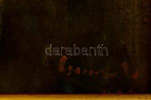 Czencz János (1885-1960): Női félakt. Olaj, karton, jelzett, üvegezett keretben, 33×28 cm