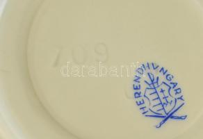 Herendi Eton mintás mokkás tál, kézzel festett, jelzett, hibátlan, 6 db, d: 11,5 cm