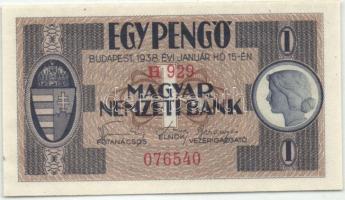 1938. 1P (2x) egymásutáni sorozatszámokkal T:I