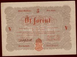 1848. 5Ft "Kossuth bankó" vörösbarna alaptípus T:II