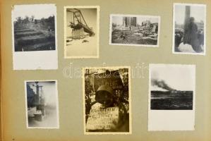 cca 1941-1942 Magyar katonai életképek a keleti frontról: épületek, temetések, akasztások, stb., alb...
