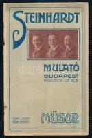 cca 1910 a Steinhardt-mulató reklámos, kitöltetlen műsorfüzete