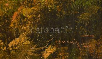 Olvashatatlan jelzéssel: Szarvasbőgés. Olaj, vászon, keretben, 25×35 cm