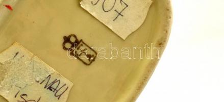 Ilmenau jelzett, szívecskés kerámia pálinkás készlet. Kulacs és 6 pohár. Jelzett, hibátlan / Ceramic...