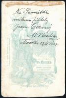 1903 Orosz katonatiszt portréja, keményhátú fotó Oskar Meyer moszkvai műterméből, hátulján feliratoz...