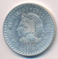 Mexikó 1948. 5P Ag T:1-,2  Mexico 1948. 5 Pesos Ag C:AU,XF  Krause KM# 465