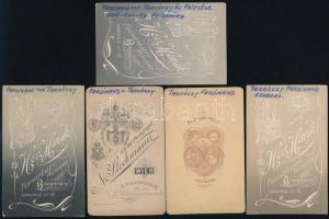 cca 1880-1900 Tarnóczay Ferdinánd (?-?) alezredes és felesége, 5 db keményhátú fotó budapesti, salzb...