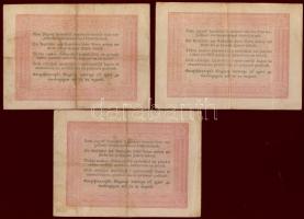 1848. 5Ft "Kossuth bankó" vörösbarna alaptípus(3x) T:II/III+