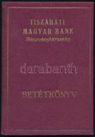 1942 Tiszaháti Magyar Bank Rt. betétkönyve, 14x10 cm