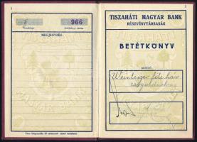 1942 Tiszaháti Magyar Bank Rt. betétkönyve, 14x10 cm