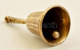 cca 1900 Olasz ezüst csengettyű, jelzett. / Italian silver tinkler 95 g, 10 cm