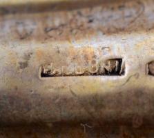 cca 1900 Olasz ezüst csengettyű, jelzett. / Italian silver tinkler 95 g, 10 cm