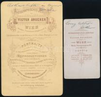 cca 1870 Arthur von Arbter (1846-1901) cs. és kir. tábornok 2 db portréja, Angerer bécsi műterméből,...