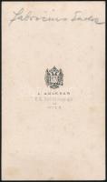 cca 1860 Fabricius Endre (1823-1902) pesti közjegyző egészalakos portréja, vizitkártya méretű fotó A...