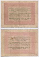 1848. 5Ft "Kossuth bankó" (2x) egyik vörösesbarna, másik barna nyomat T:III,III-
Adamo G1...