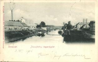 Temesvár, Timisoara; Józsefváros Béga folyó részlet. Polatsek kiadása / Bega river detail (EK)