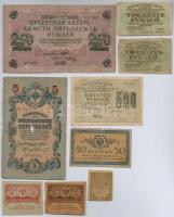 Orosz Birodalom / Szocialista Szövetségi Szovjet Köztársaság 1912-1919. 9db bankjegy, közte 1917. 250R T:III-IV Russian Empire 1912-1919. 9pcs of banknotes, including 1917. 250 Rubles C:F-G