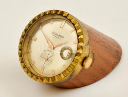 Fischer Watch asztali nehezékként funkcionáló óra, dátummutatóval, működik, 6x4 cm