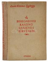 Leveldi Kozma György: A Beregmegyei Kaszinó százéves története. Bp.,(1941), Stádium. Kiadói félvászon-kötés, kissé deformált elülső kötéstáblával.