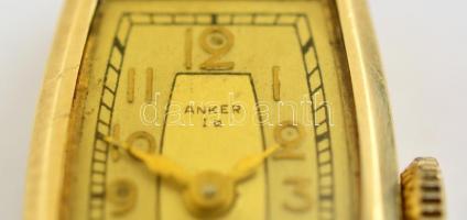 Anker arany (Au) 14K karóra, jelzett, 2,5x1,5 cm, bruttó: 6,6 g