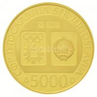Jugoszlávia 1982. 5000D Au "1984 Téli Olimpia" (8g/0.900) + 1983. 5000D Au "1984 Téli...