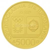 Jugoszlávia 1982. 5000D Au "1984 Téli Olimpia" (8g/0.900) + 1983. 5000D Au "1984 Téli...