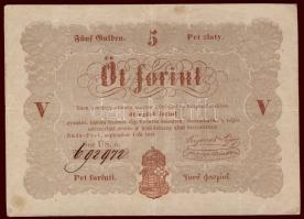 1848. 5Ft "Kossuth bankó" barna alaptípus T:II