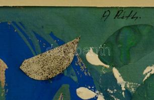 Réth jelzéssel: Kompozíció. Kollázs, papír, 24×39 cm