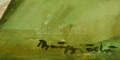 Márffy jelzéssel: Fekvő nő. Akvarell, papír, 36×50 cm