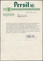 1941 Persil Kft. díszes fejléces levél, 29,5x21 cm